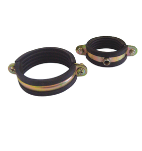 Hot Selling Metric/Inch M7X1.50 One Ring Throat Hoop Pipe <b>Clamp</b> with Rubber Support Customization Galvanized Carbon Steel - Product Image 1
