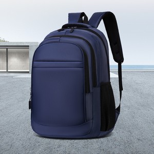 Men's <b>Backpack</b> 16-Inch <b>Waterproof</b> Business Travel Blue Solid Color Interior Zipper Pocket Detachable Straps 20-35L - Product Image 1