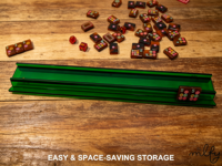 Ensemble de 4 supports de mahjong en acrylique vert émeraude de 20 pouces avec pousseurs magnétiques, jeu de luxe moderne pliable et portable, artisanat de qualité supérieure