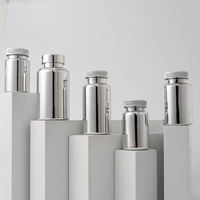 Bouteille en plastique PET de luxe plaquée or avec bouchon à vis, vide, pour capsules, pilules et vitamines, 80ML 100ML 120ML 150ML 200ML