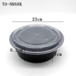Contenitore Rotondo in PP Serie Nrbowl da 68oz, Adatto al Microonde con Coperchio, Lavabile in Lavastoviglie, per Conservazione in Cucina - Product Image 1