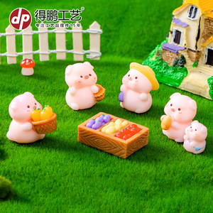 Dp <b>Mini</b> Pig Figurines Resin Craft Animal Decor Home Decoration - Product Image 1