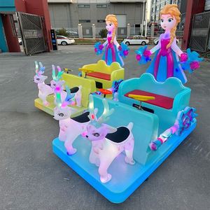 Outdoor Indoor Backyard Kid Ride Electric Battery Operate Luminous Light Amusement Four Seats Bumper Car for Sale - Product Image 5