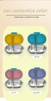 Aibao Boîte à lunch personnalisée en acier inoxydable pour enfants Sans BPA Forme rectangulaire Nourriture unique Haute portabilité pour l'école/les nouveau-nés