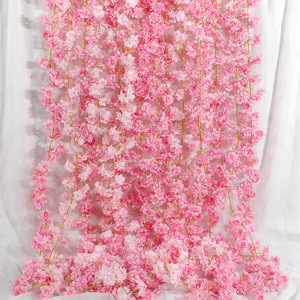 Guirlandes artificielles de fleurs de cerisier en soie, 100cm-200cm, pour mariage, décoration intérieure, accessoires de photographie - Product Image 2