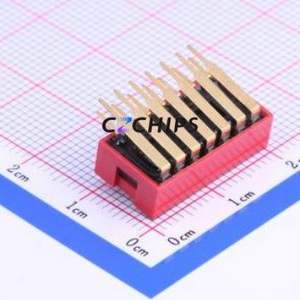 DA-07RP DIP Switch Through hole Component (THT) Switch Flat Toggle, Raised Type Single Pole Single Throw 7 2.54mm - Product Image 2