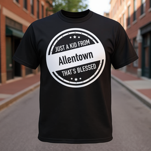 Maglietta promozionale da uomo nera con scritta Just A Kid From Allentown Pennsylvania - Product Image 3