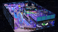 Parc d'attractions personnalisé sur le thème de la ville futuriste, installations de parc d'attractions néon, aire de jeux intérieure commerciale pour enfants