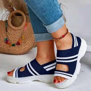 Sandali sportivi lavorati a maglia Open Toe Beach <span class=keywords><strong>scarpe</strong></span> da donna con fondo spesso - Product Image 3
