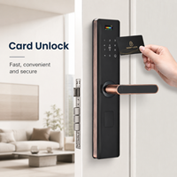 Cerradura Inteligente Smartier de Aleación de Aluminio, 9 Idiomas, Wi-Fi, Huella Dactilar Biométrica, Tarjeta Digital, Código, Aplicación Tuya