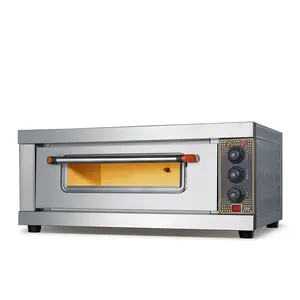 Mesin toko roti komersial, peralatan oven roti elektrik, oven pizza ekonomis, oven dek kue industri, 1 dek, obral