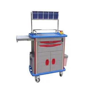 Carrito médico de plástico Abs para BT-AY002, carrito de medicina clínica móvil con cajones, contenedor de polvo, barato