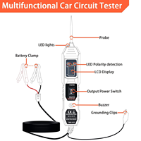 Probador Eléctrico Digital para Automóviles de 6V-36V AC/DC, Multifuncional, para Diagnóstico de Cortocircuitos