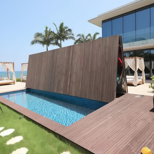 Couverture de <span class=keywords><strong>piscine</strong></span> extérieure automatique en acier inoxydable avec 2, 4 ou 6 plis, nettoyage personnalisable - Product Image 2