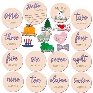 Disques de marquage des étapes mensuelles de bébé, Panneaux de marquage des étapes de bébé pour nouveau-né, Panneau d'annonce de naissance pour bébé de 1 à 12 mois, pour fête prénatale - Product Image 4