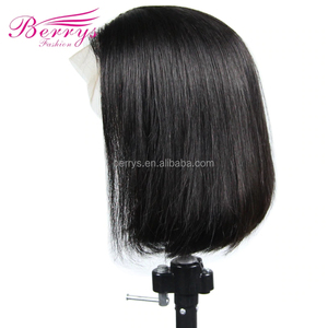 วิกผมบ๊อบแบบลูกไม้ด้านหน้า ทำจากผมแท้ของคนบราซิล ยี่ห้อ Berryshair ความยาว 10-16 นิ้ว สีดำ สำหรับผู้หญิง - Product Image 2