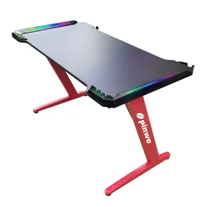 Z a forma di computer racing mesa gamer tavolo da gioco scrivania con luci a LED