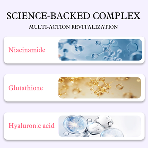 Sérum Éclaircissant au Glutathion Marque Blanche, Logo Personnalisé, Anti-Âge Revitalisant avec Niacinamide et Acide Hyaluronique - Product Image 4