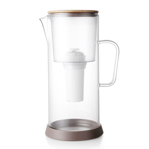 Haute qualité 3.8L filtre à <span class=keywords><strong>eau</strong></span> alcaline pichet cruche charbon actif <span class=keywords><strong>purificateur</strong></span> <span class=keywords><strong>d</strong></span>'<span class=keywords><strong>eau</strong></span> potable <span class=keywords><strong>carafe</strong></span> avec poignée matériau en verre - Product Image 1