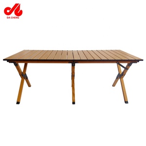 Outdoor Gevouwen Draagbare En Gemakkelijk Te Dragen Meubels Massief Hout Camping Barbecue Ei Roll Tafel - Product Image 2