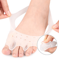 Séparateur d'orteils en silicone pour l'avant-pied, correcteur d'hallux valgus, coussinet métatarsien, espaceur d'orteils, redresseur d'orteils, vente en gros