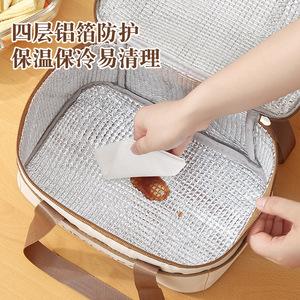 Bolsa térmica para comida, nevera portátil, duradera, resistente al agua, para estudiantes y trabajadores de oficina - Product Image 5