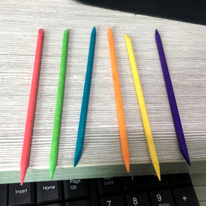 SunelPort Bâtonnets jetables en bois de bouleau pour nail art, 17,8 cm de long, 100 pièces par paquet, outil de pointillage double extrémité pour usage esthétique, modèle SP-304 - Product Image 6