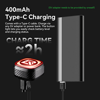 ROCKBROS Q2 MAX Lampu Belakang Sepeda Pintar dengan Sensor Rem, Nyala/Mati Otomatis, Tampilan Kustom & 4 Mode USB-C