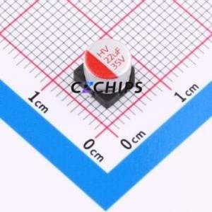 RYHV35V22UF6*5 ตัวเก็บประจุแบบแข็ง SMD,D6.3xL5.8 มม. ( ความจุ: 22uF )( แรงดันไฟฟ้า: 35V ) - Product Image 1