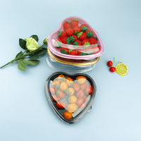 Kotak bentuk hati hadiah Hari Valentine sekali pakai dan berkualitas tinggi dengan tutup bening untuk Pak coklat stroberi makanan ringan kue permen
