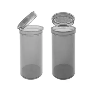 13 Dram Pop Top Squeeze Pot Container Smell Proof Child Proof SMOKE GREY