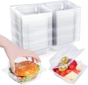 Clear Plastic Take Out Containers Clamshell Takeout Tray Plastic Box for Dessert, Snacksetc, <strong>Cakes</strong> <strong>Slice</strong>, Cookies, Salads - Product Image 5