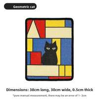 Griffoir vertical mural en sisal pour chat, motif peinture à l'huile, usage multi-scènes, tapis résistant aux déchirures pour grimper, vente en gros