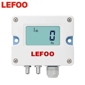 LEFOO LCD Digital Display Analog RS485 Output Air Differential Pressure Transmitter Rendah Sensor Tekanan Diferensial