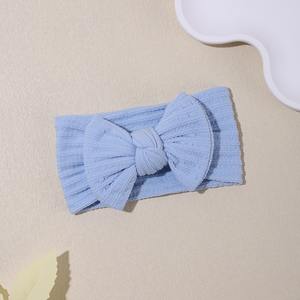 <span class=keywords><strong>Bandeau</strong></span> bébé en nylon doux avec accessoires de cheveux extensibles à double nœud pour nouveau-né enfant en bas âge filles cadeau - Product Image 6