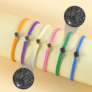 <span class=keywords><strong>Pulsera</strong></span> de Nano Proyección de moda de comercio exterior transfronterizo 100 idiomas te amo <span class=keywords><strong>foto</strong></span> joyería de Color personalizado - Product Image 1