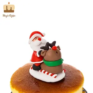 מיני קישוט עוגת חג המולד סנטה קלאוס חימר פולימר בתפזורת