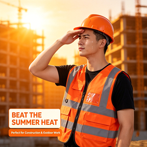 Veste de travail haute visibilité réfléchissante, refroidissement par semi-conducteurs, résistante aux hautes températures, haute ténacité, certifiée CE, design unisexe - Product Image 6