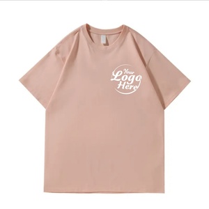 Camiseta de Algodón 100% Estilo Europeo, Marca de Moda, Hip Hop, Transpirable, con Hombros Caídos, Unisex, Holgada, Cuello Oversize, Publicitaria - Product Image 1