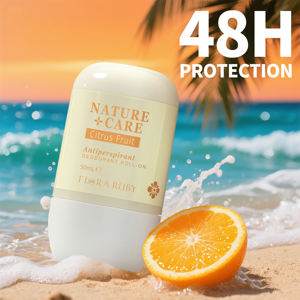 Déodorant Roll-On Flora Ruby 50ml Anti-transpirant Naturel Fraîcheur Longue Durée des Aisselles Thé Vert Grenade Camomille - Product Image 4