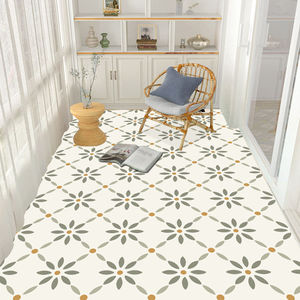 Alfombra Fresca y Sencilla para Balcón, Patrón Geométrico, PVC Antideslizante, Rectangular, Uso Doméstico, Cobertura Total, Fácil de Limpiar, Resistente a las Manchas - Product Image 3