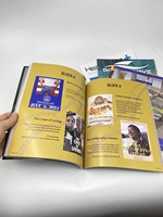 Buku Menu Kertas Berlapis 8.8X11 inci, Percetakan Buku Kustom, Brosur Kustom, Percetakan Majalah Katalog
