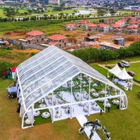 Tente de réception en PVC transparent de haute qualité en forme de pêche, grande tente pliante pour mariages et fêtes, idéale pour les événements et banquets en plein air