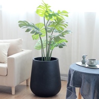 Pots de fleurs en céramique, décorations de jardin, maison moderne, ciment Large, extérieur avec fleurs/plantes vertes, Support rond