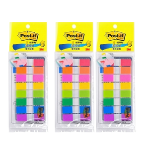 3M Zeitungssticker 683-9CF Post-It-Notizen 12mm X 44M 9 Farben 10 Stück pro Farbe - Product Image 1