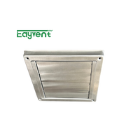 Grille d'aération murale carrée en acier inoxydable à fermeture automatique pour séchoir, couvercle de sortie d'air externe à clapet par gravité