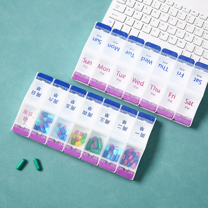Portable Plastic Pill Box 8-Cell Medicine Dispenser Storage Container for 7 Days a Week Usage - Product Image 1
