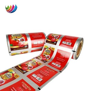 Rouleau de Film Sachet de Ketchup de <span class=keywords><strong>Tomate</strong></span> Imprimé Personnalisé Plastique 2g-500g Sachets de Pâte de <span class=keywords><strong>Tomate</strong></span> en Feuille <span class=keywords><strong>d</strong></span>'Aluminium Laminé - Product Image 2
