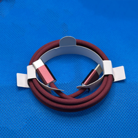 Câble de charge rapide Phone 18 rouge vin 1m PD, câble USB-C vers USB-C original 1m, câble tressé Type-C 3ft 60W à charge rapide
