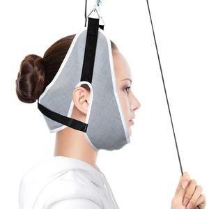 Dispositif de traction cervicale gris clair, cadre portable pour étirement du cou, massage santé, fonctionnement manuel, instrument de classe I - Product Image 2